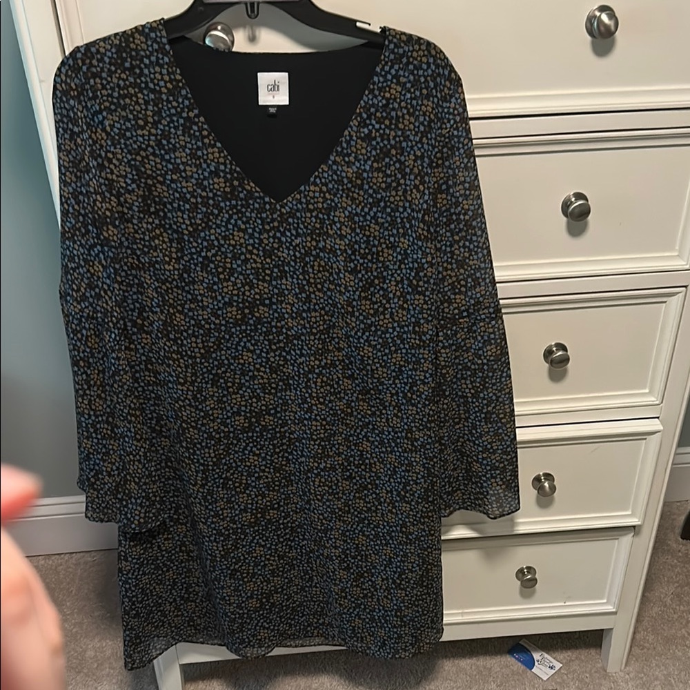 CAbi Women's Mini Dress - Black and Blue